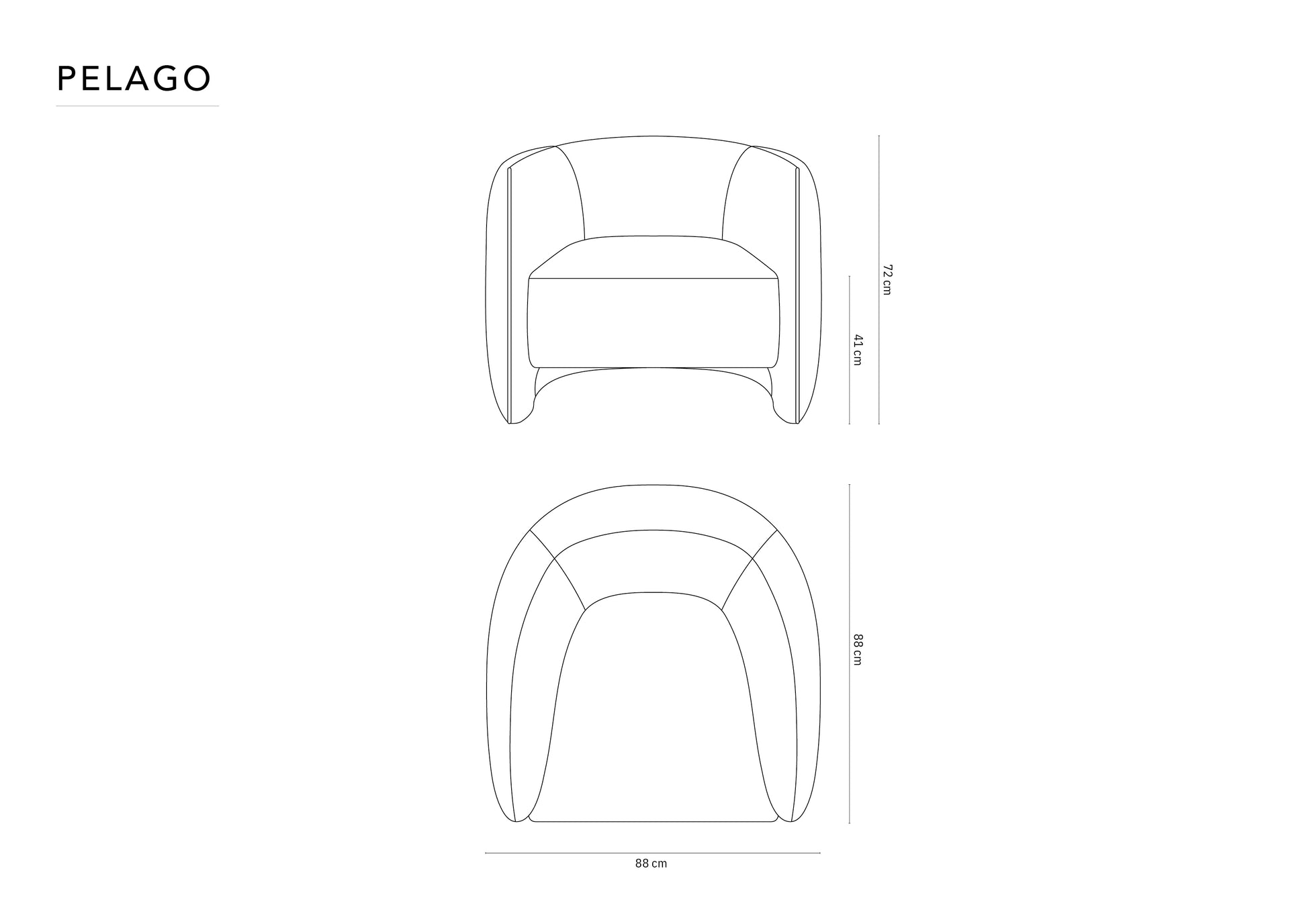 Atzveltnes krēsls Cosmopolitan Design Pelago 88x88x72 cm pelēks - N1 Home