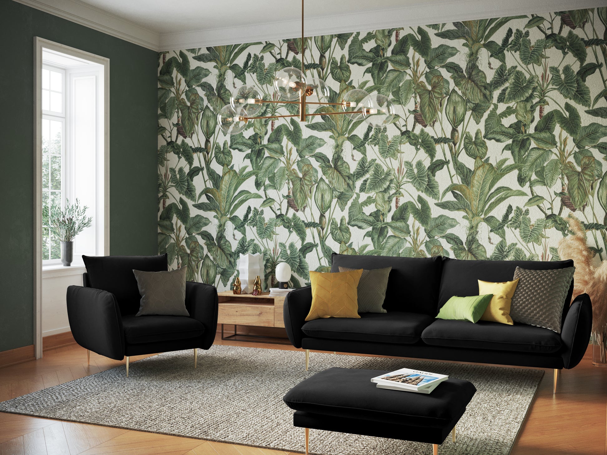 Atzveltnes krēsls  Cosmopolitan Design Vienna 97x94x95 cm melns - N1 Home