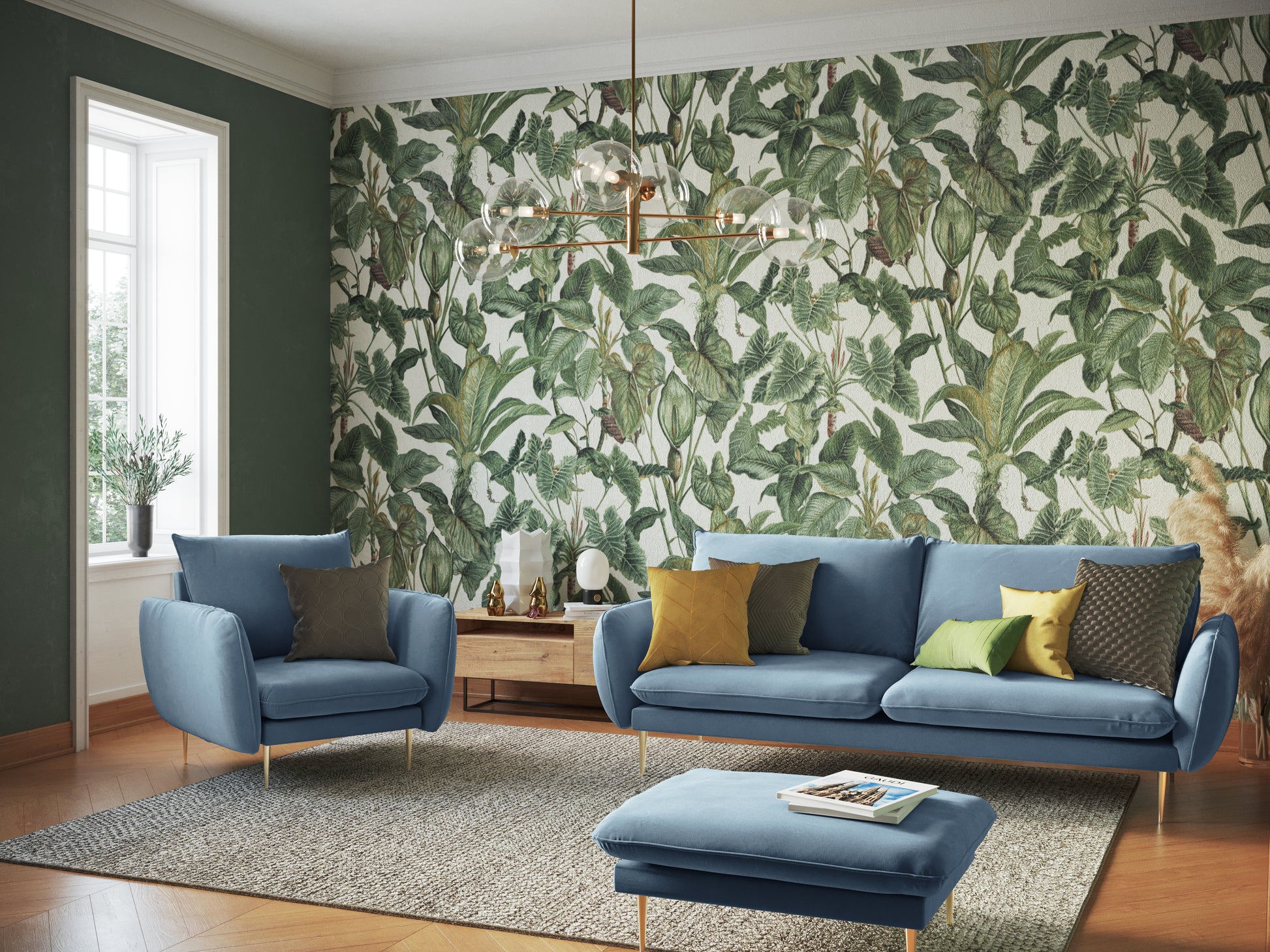 Atzveltnes krēsls Cosmopolitan Design  Vienna 97x94x95 cm debesjums zils - N1 Home