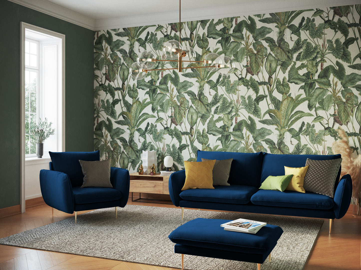 Atzveltnes krēsls Cosmopolitan Design  Vienna 97x94x95 cm zils - N1 Home