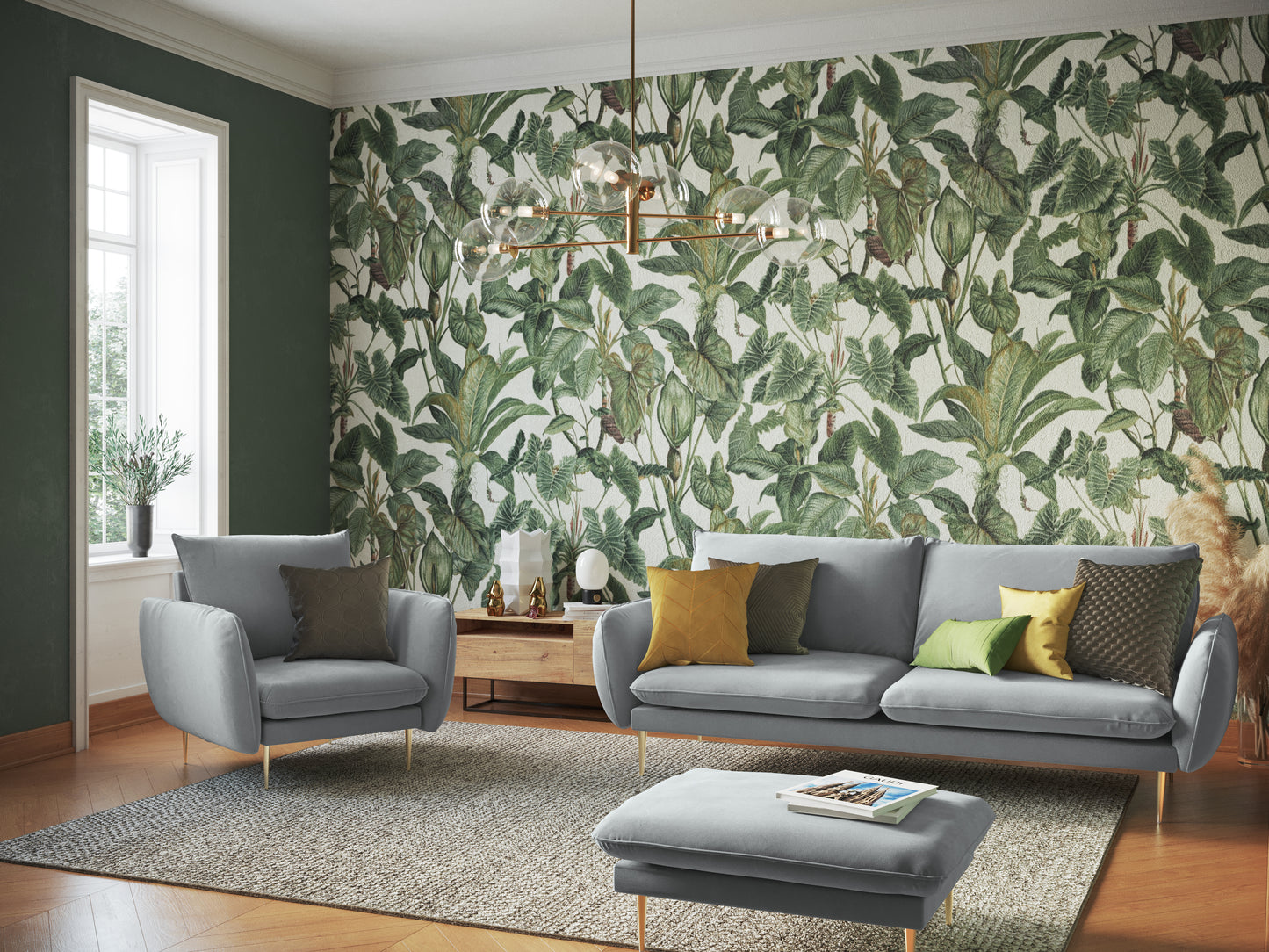 Atzveltnes krēsls Cosmopolitan Design  Vienna 97x94x95 cm gaiši pelēks - N1 Home