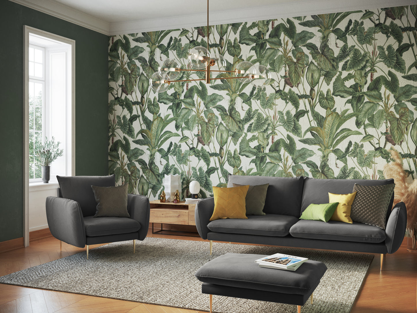 Atzveltnes krēsls Cosmopolitan Design  Vienna 97x94x95 cm tumši pelēks - N1 Home