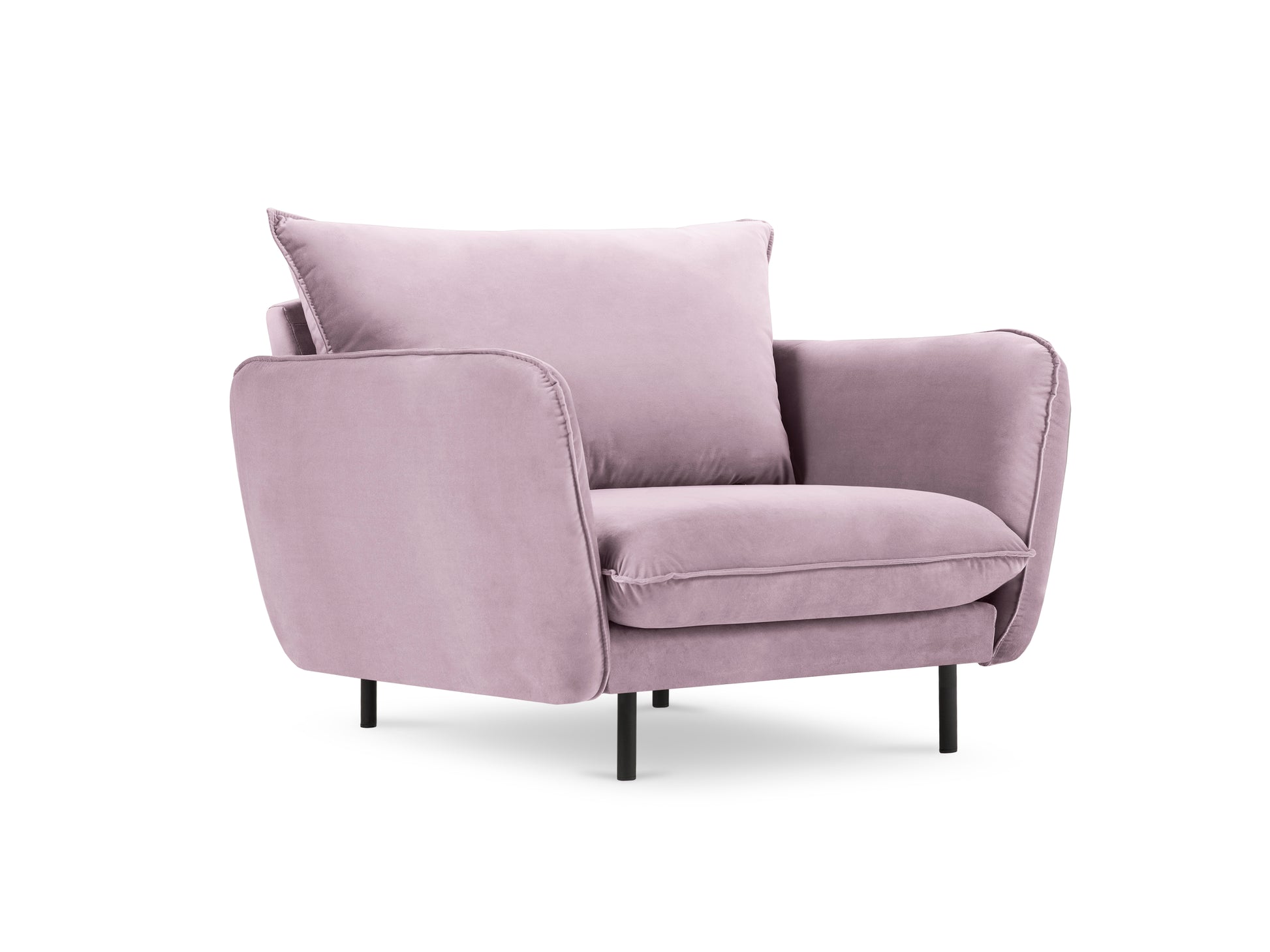 Atzveltnes krēsls Cosmopolitan Design Vienna samta 97x94x95 cm lavandes - N1 Home