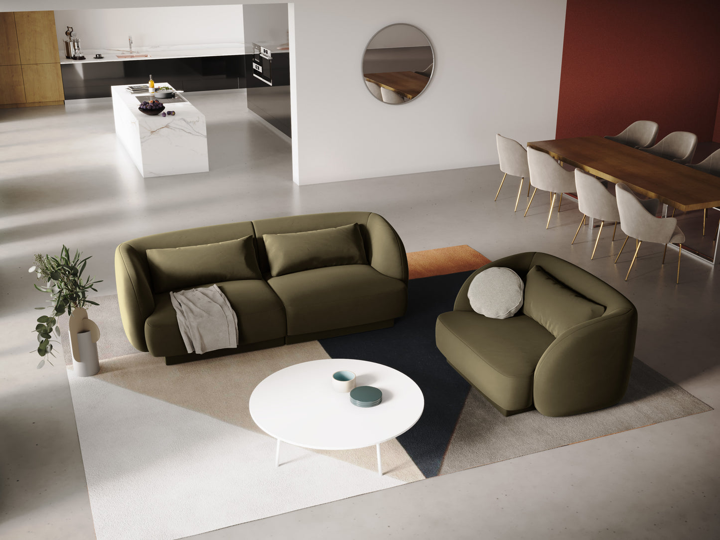 Atzveltnes krēsls Cosmopolitan Design Tulum 109x85x74 tumši bēšs - N1 Home