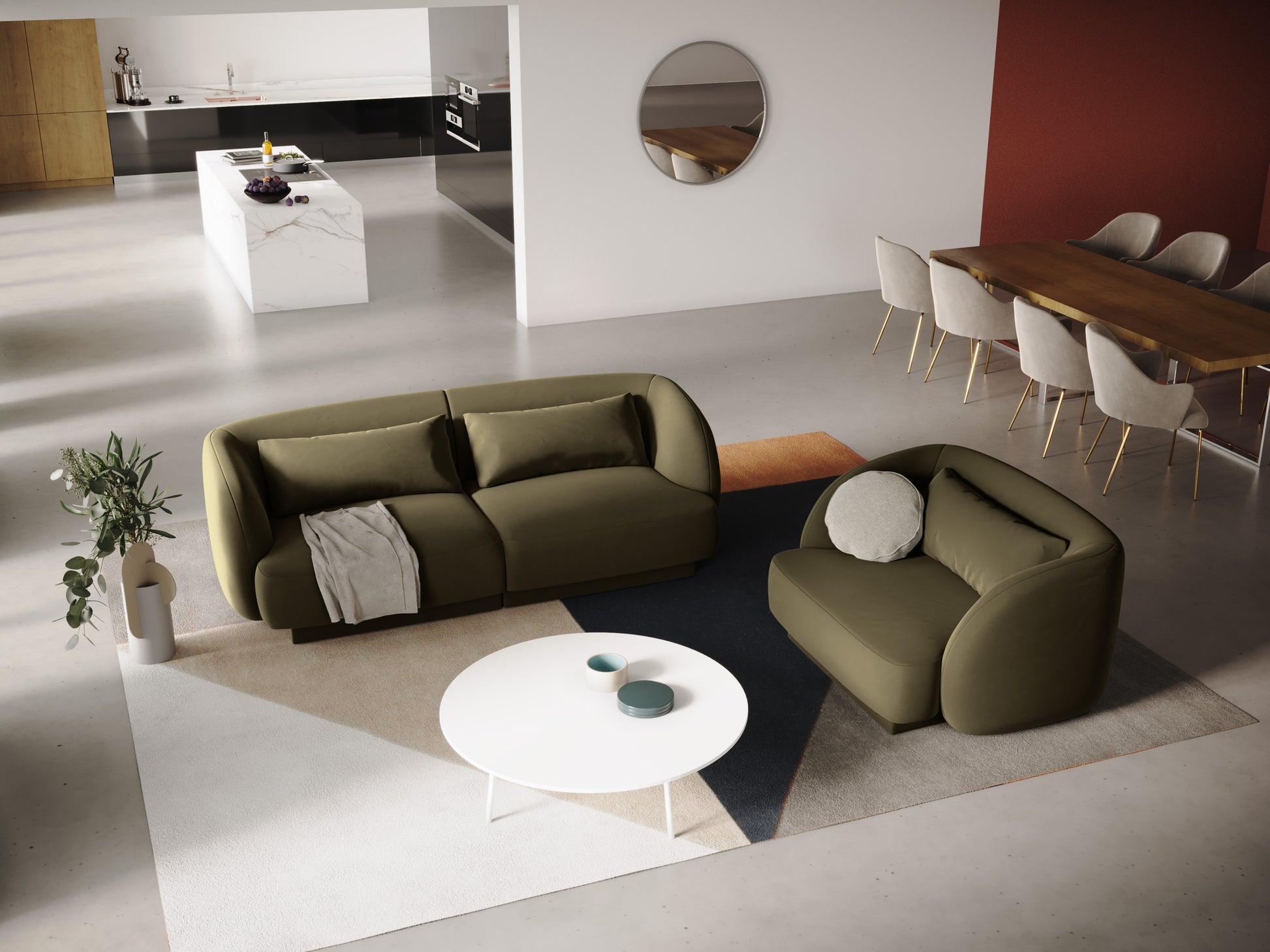 Atzveltnes krēsls Cosmopolitan Design Tulum 109x85x74 tumši bēšs - N1 Home