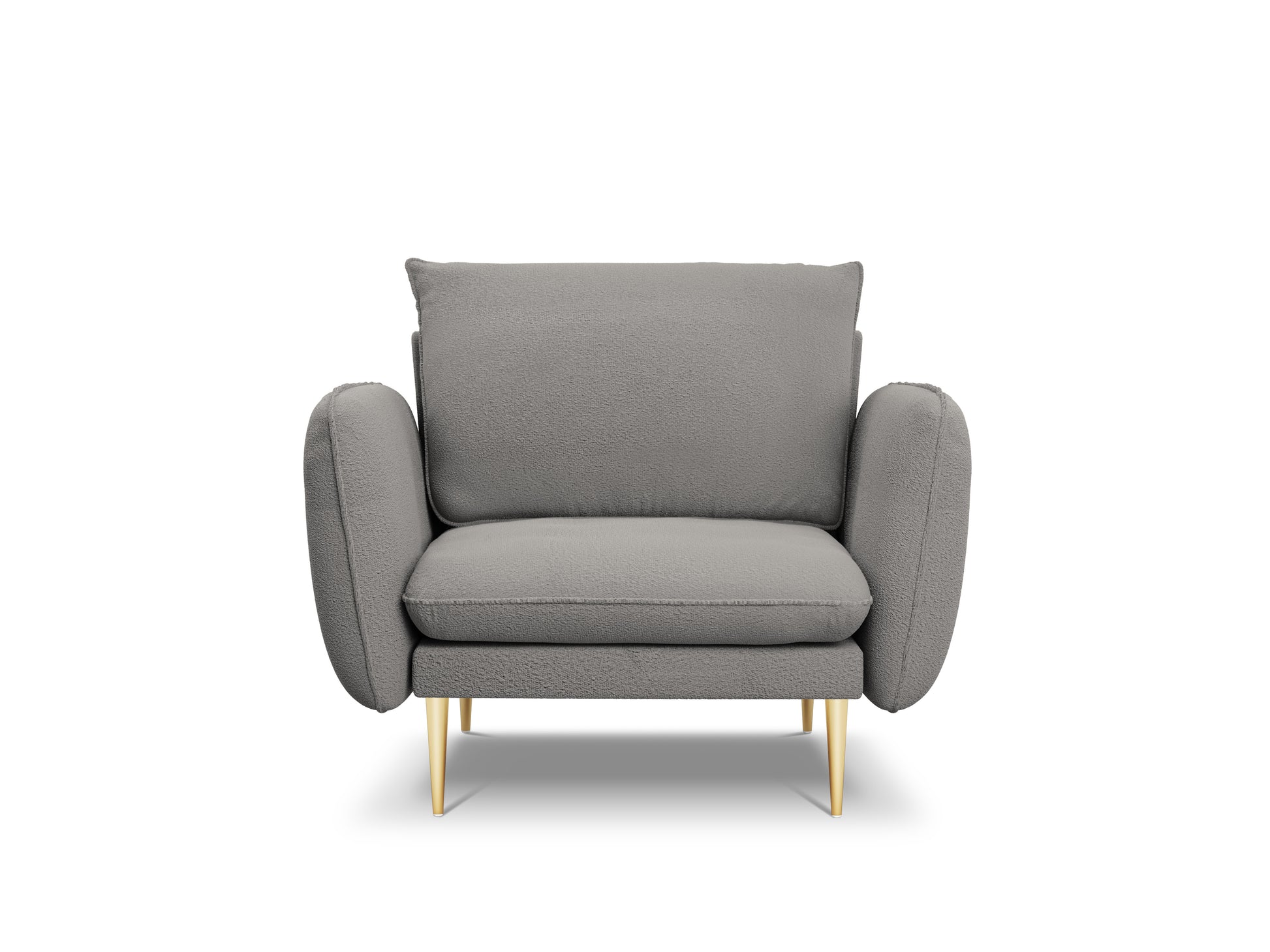 Atzveltnes krēsls Cosmopolitan Design Vienna bukle 97x94x95 cm pelēks - N1 Home