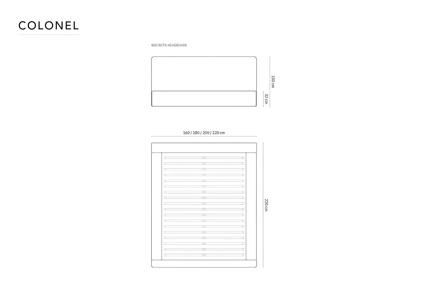Gulta Colonel Cosmopolitan design 140/160/180/200 x 200 cm Riv 91 - N1 Home