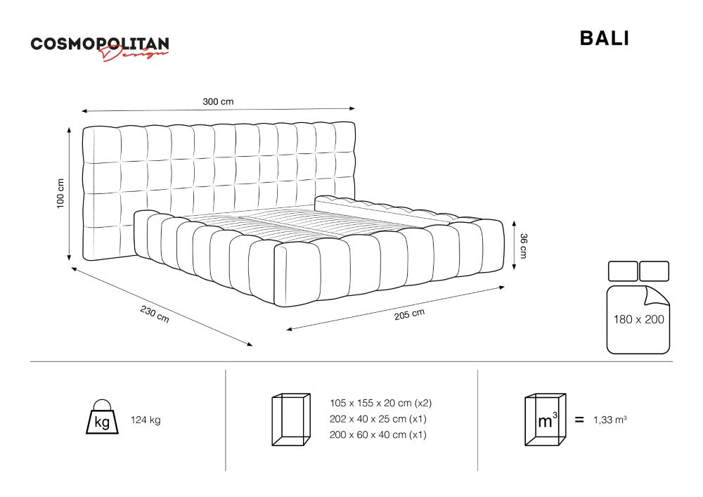 Gulta Bali Cosmopolitan design 140/160/180/200 x 200 cm Blu 86 - N1 Home