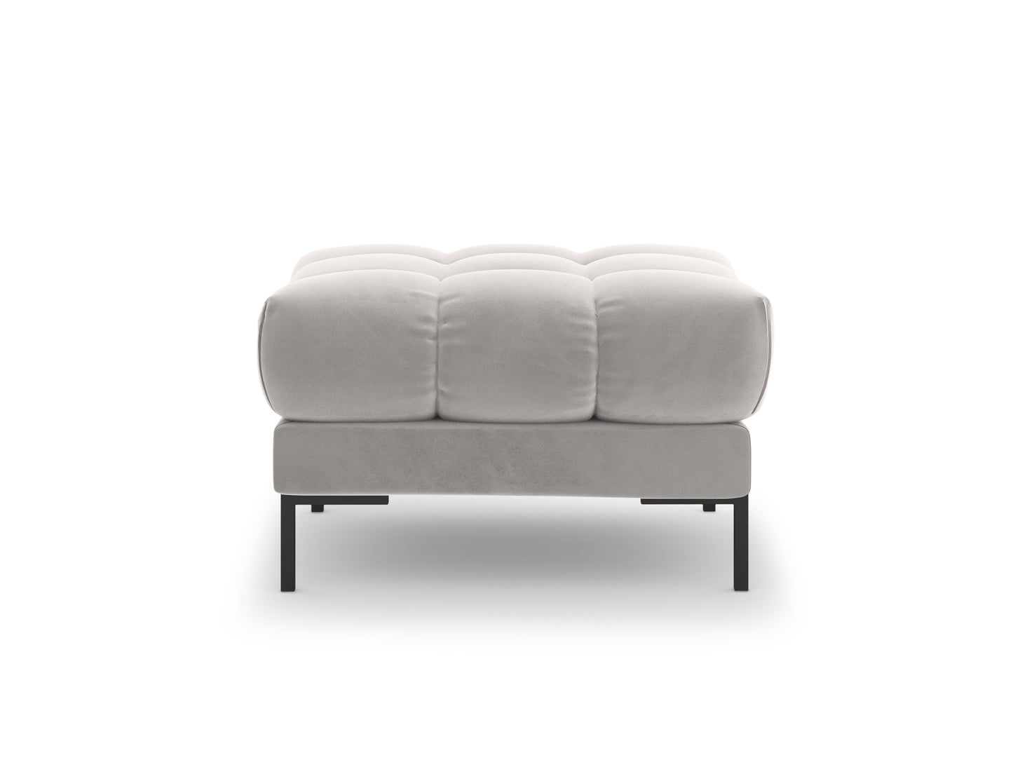 Pufs Cosmopolitan Design Bali 60x60x41 cm melns/gaiši pelēks - N1 Home