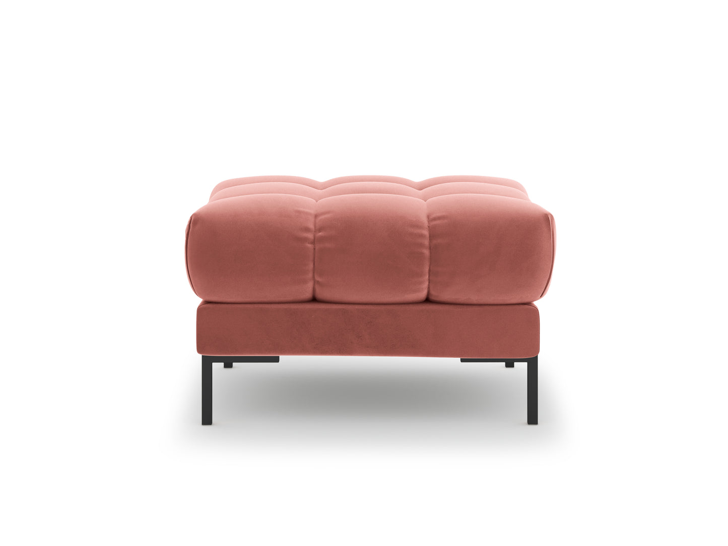 Pufs Cosmopolitan Design Bali 60x60x41 cm melns/rozā - N1 Home