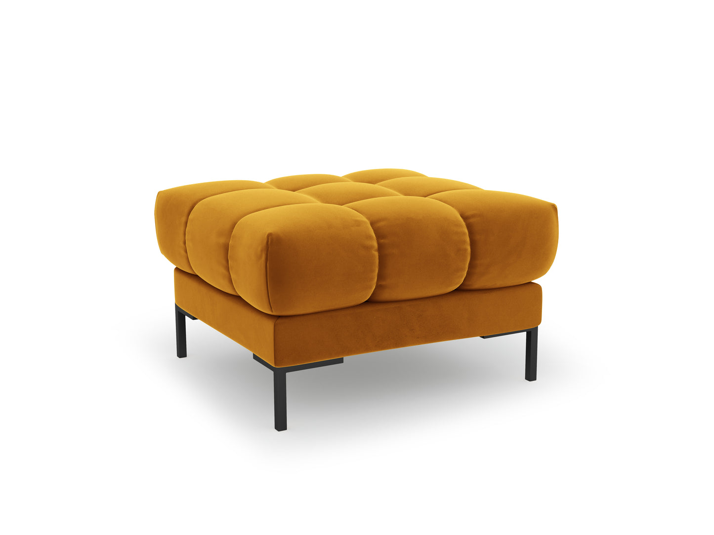 Pufs Cosmopolitan Design Bali 60x60x41 cm melns/sinepes - N1 Home