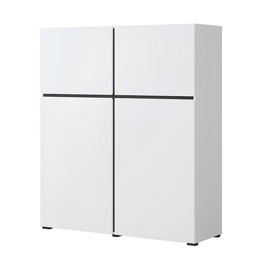 Kumode Krosit kolekcija 119/139/40 cm balts/melns