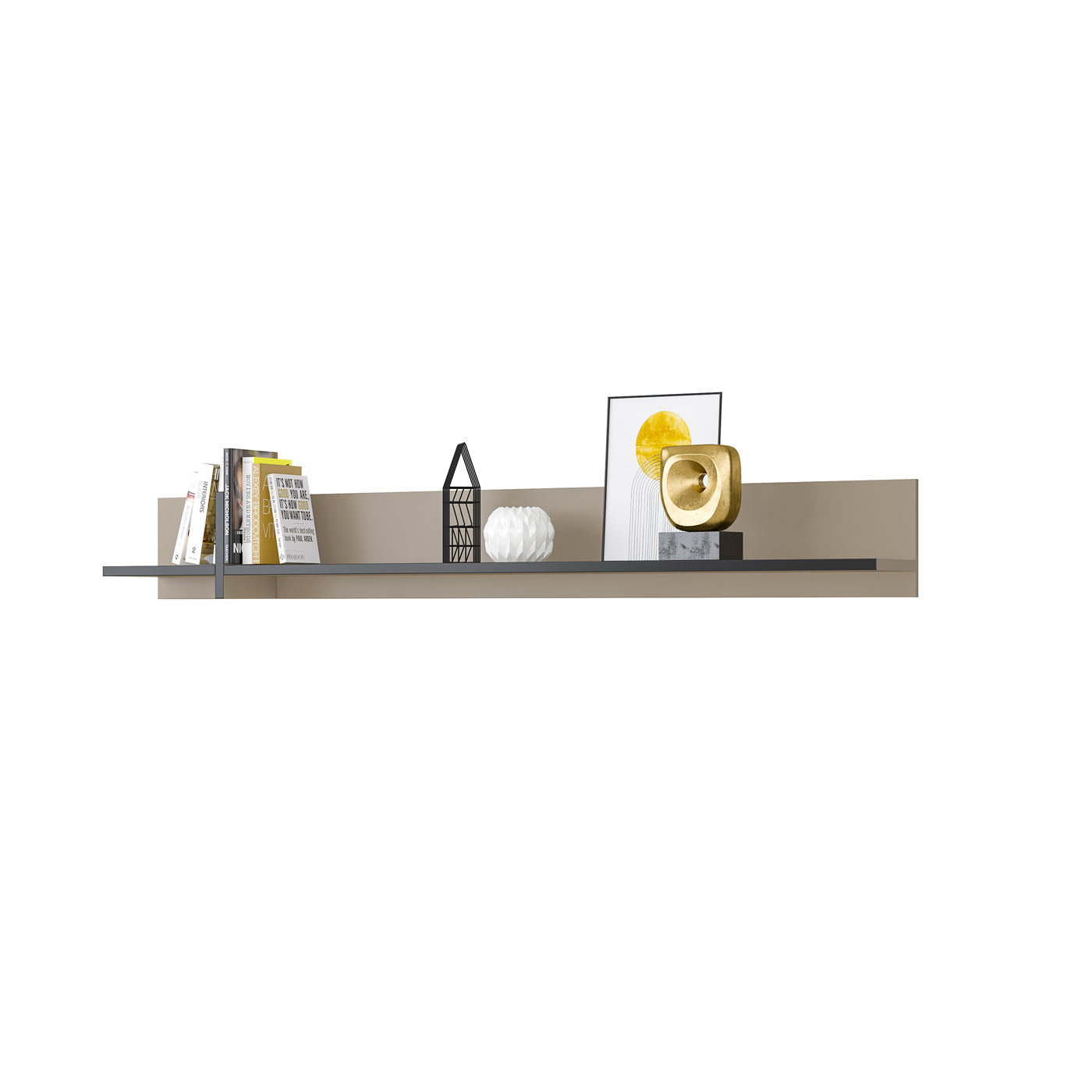 Sienas plaukts Krosit kolekcija 180/23/23 cm congo/melns