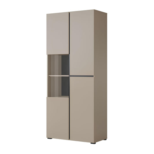 Vitrīnas skapis Krosit kolekcija 79/183/40 cm congo/melns