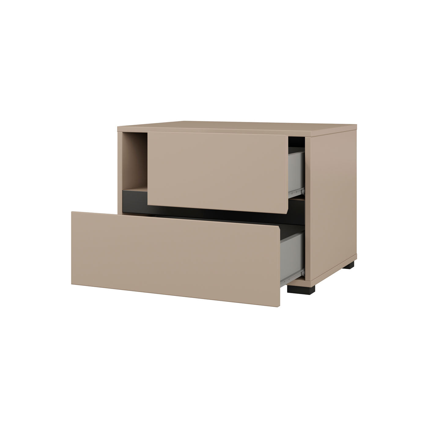 Naktsskapis (2) Krosit kolekcija 55/40/40 cm congo/melns