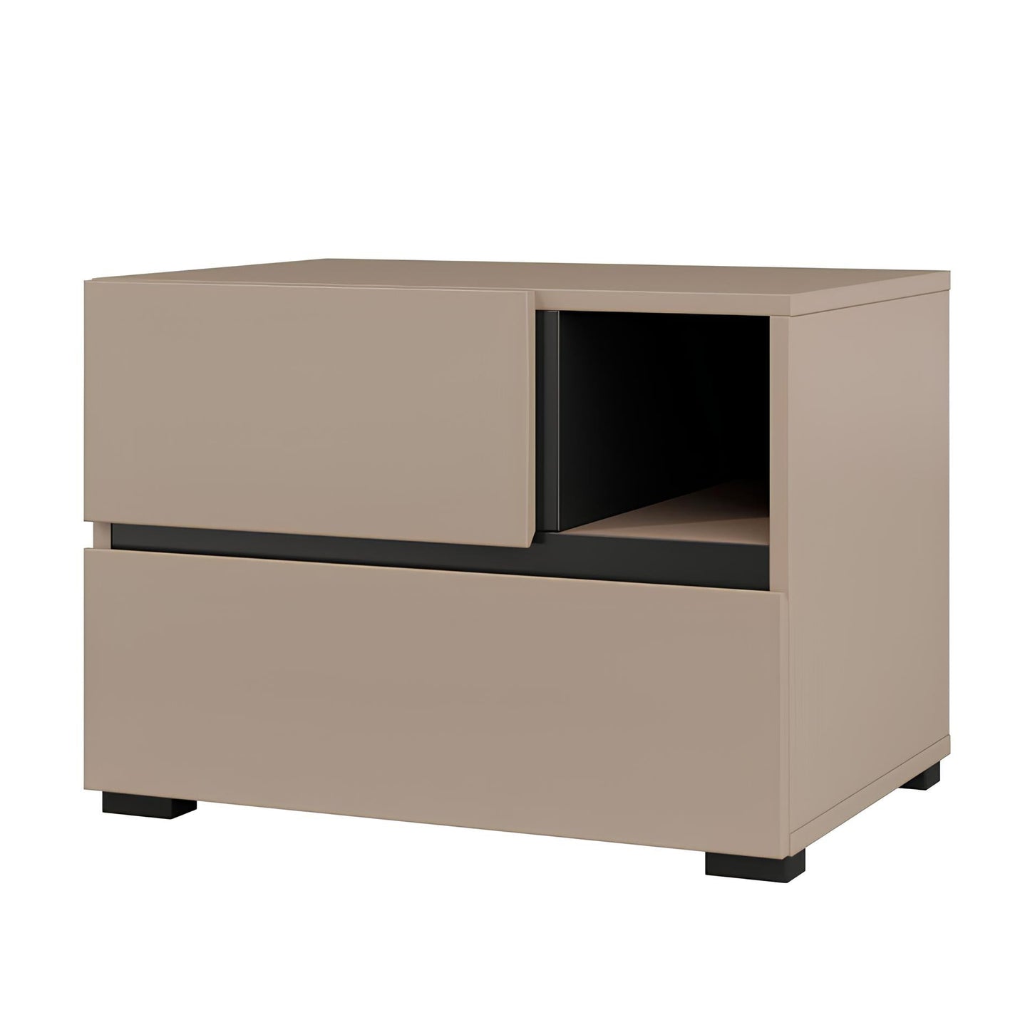 Naktsskapis (2) Krosit kolekcija 55/40/40 cm congo/melns