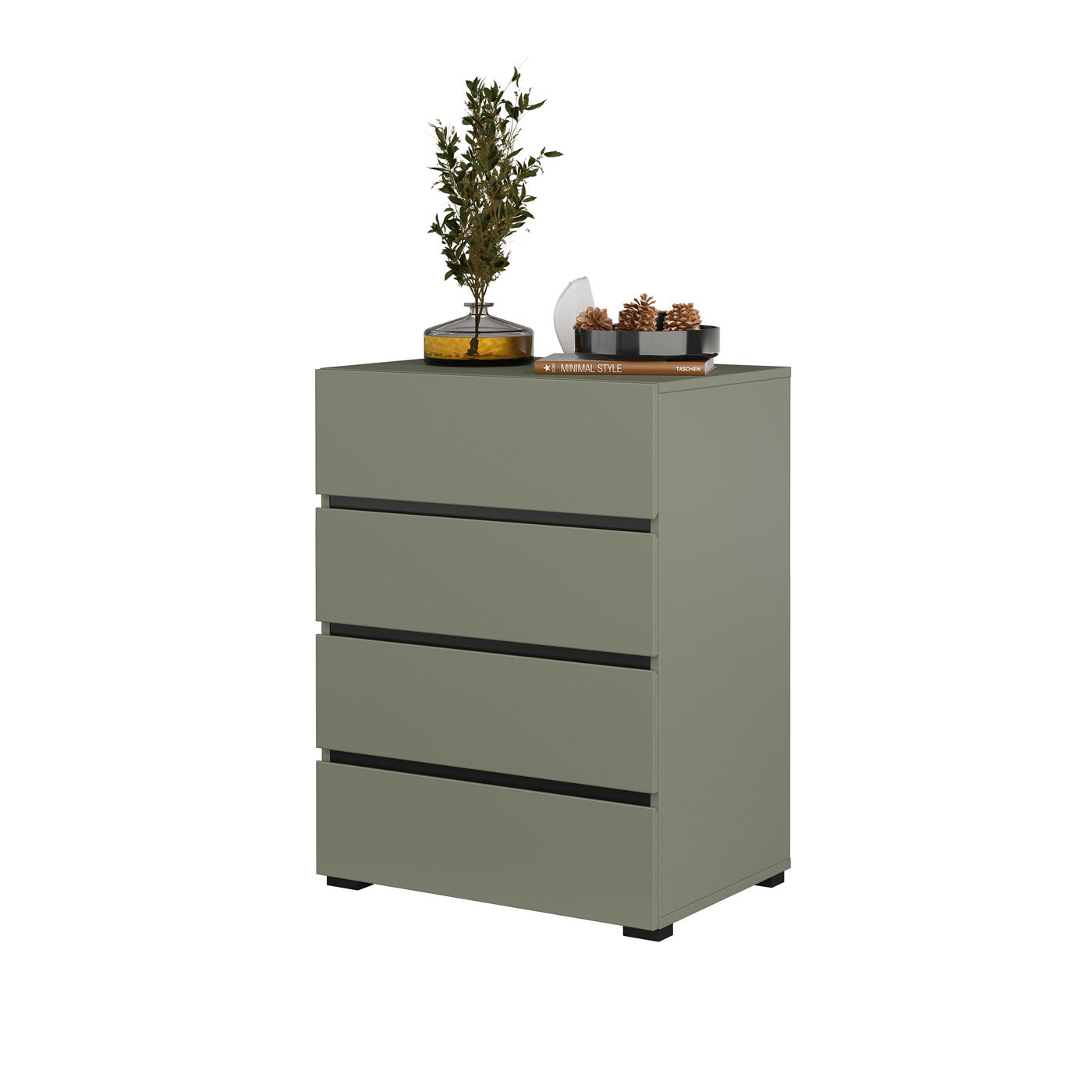 Kumode Krosit kolekcij 60/78/40 cm zaļs/melns - N1 Home