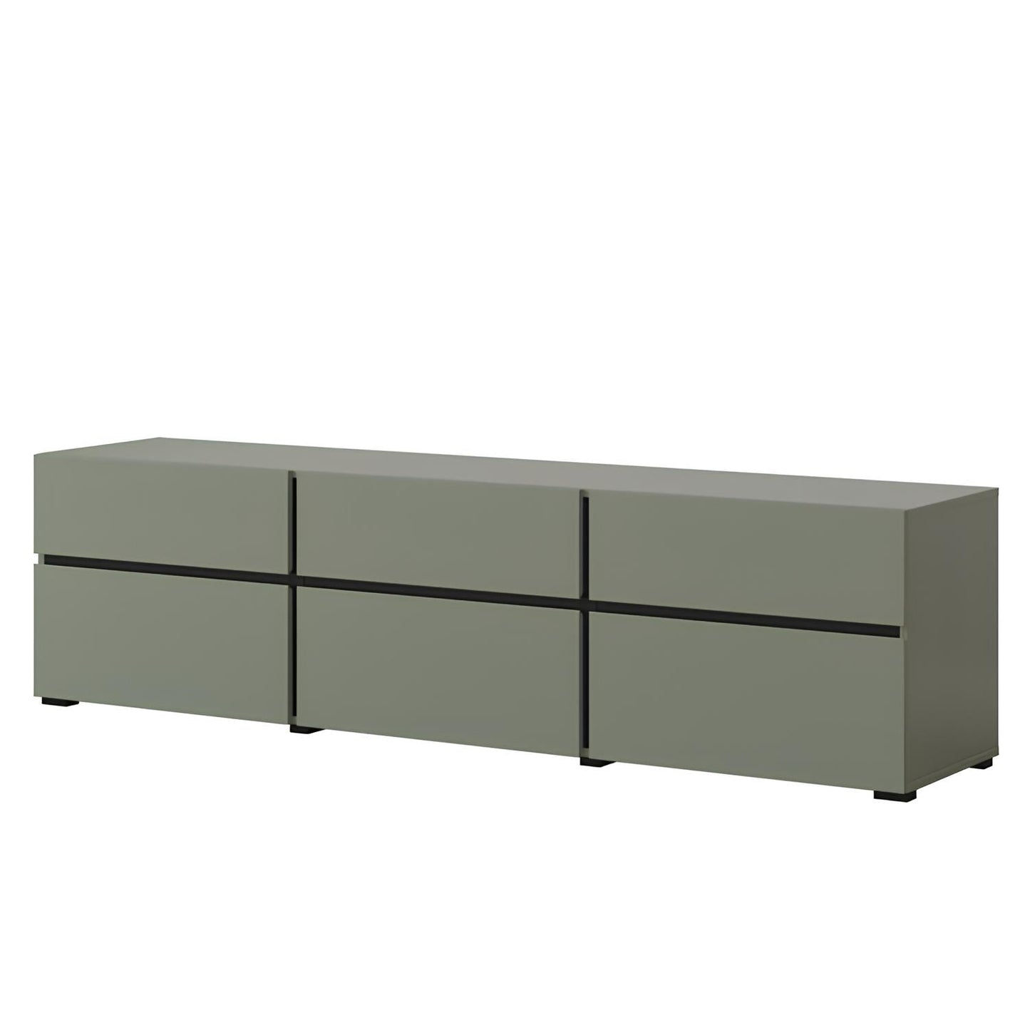 TV skapis Krosit kolekcija 180/40/48 cm zaļs/melns