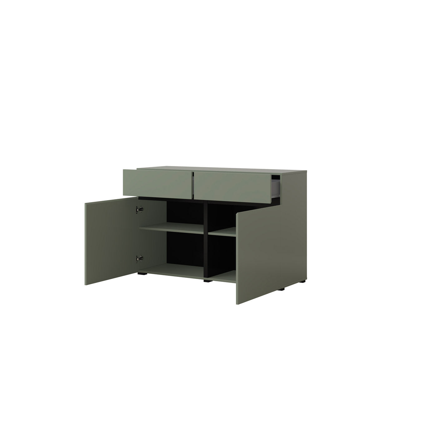 Kumode Krosit kolekcija 119/78/40 cm zaļs/melns - N1 Home