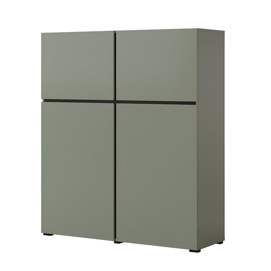 Kumode Krosit kolekcija 119/139/40 cm zaļs/melns