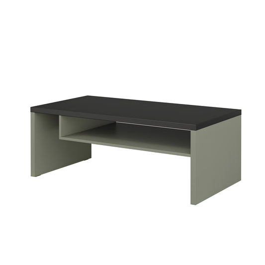 Kafijas galds Krosit kolekcija 120/60/45 cm zaļs/melns