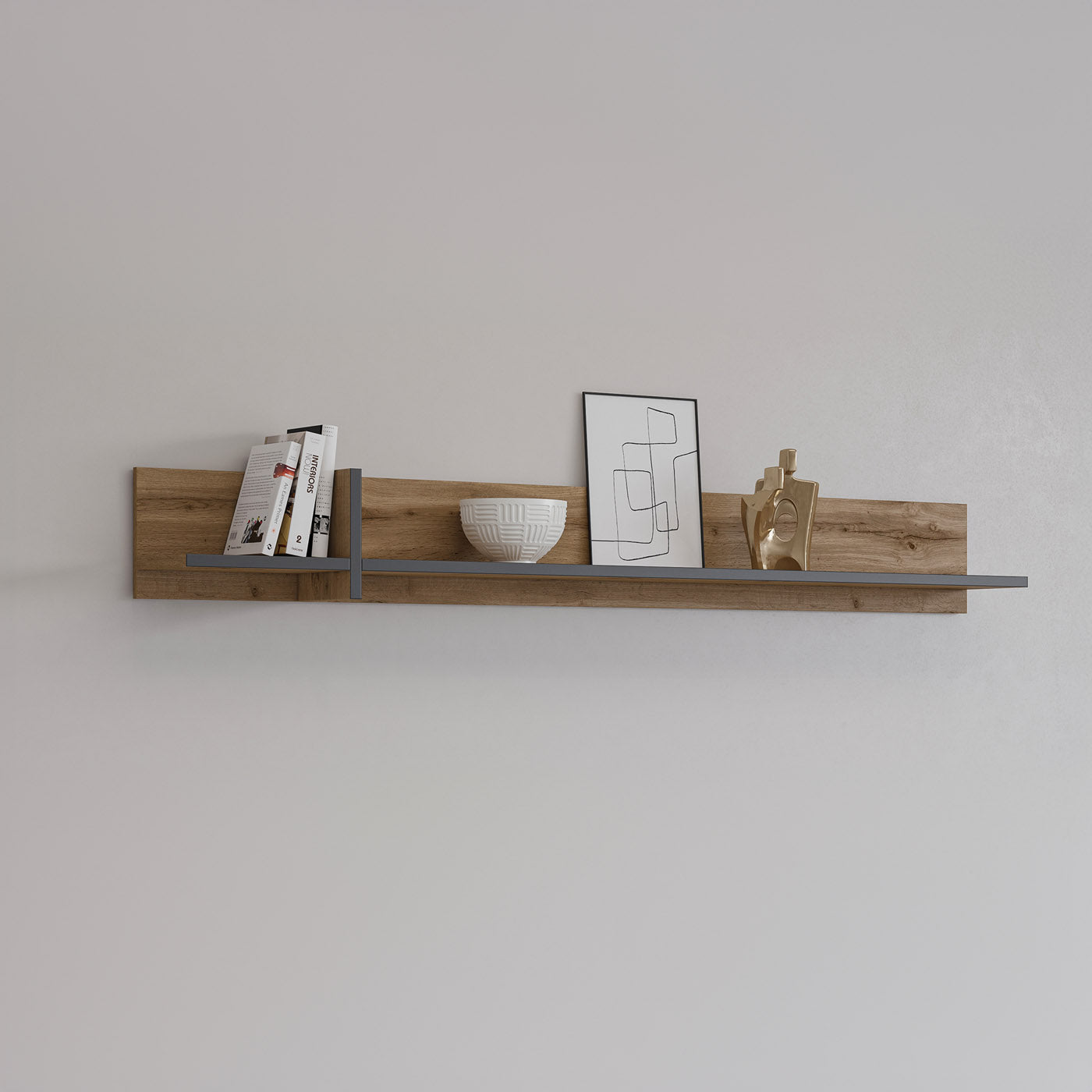 Sienas plaukts Krosit kolekcija 180/23/23 cm Votan ozols