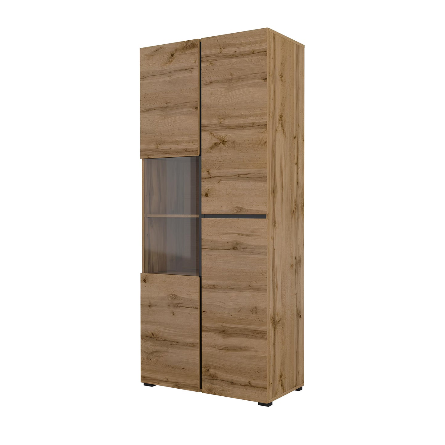 Vitrīnas skapis Krosit kolekcija 79/183/40 cm Votan ozols