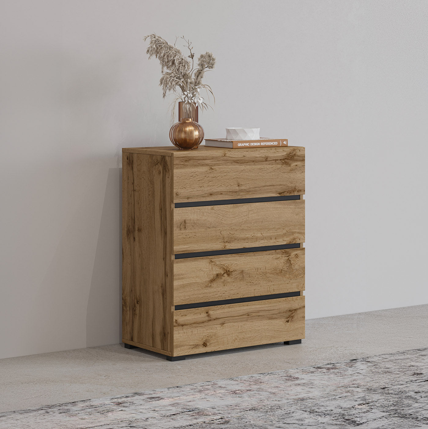 Kumode Krosit kolekcij 60/78/40 cm Votan ozols - N1 Home