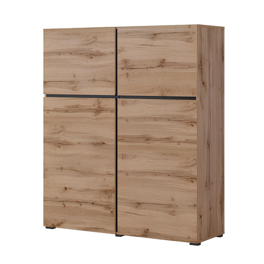 Kumode Krosit kolekcija 119/139/40 cm Votan ozols/melns