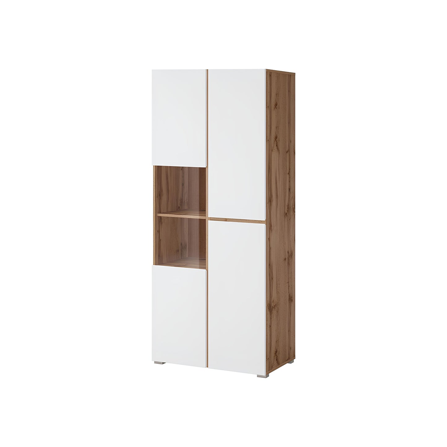 Vitrīnas skapis Krosit kolekcija 79/183/40 cm Votan ozols/balts