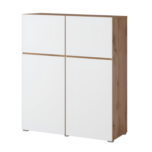 Kumode Krosit kolekcija 119/139/40 cm Votan ozols/balts