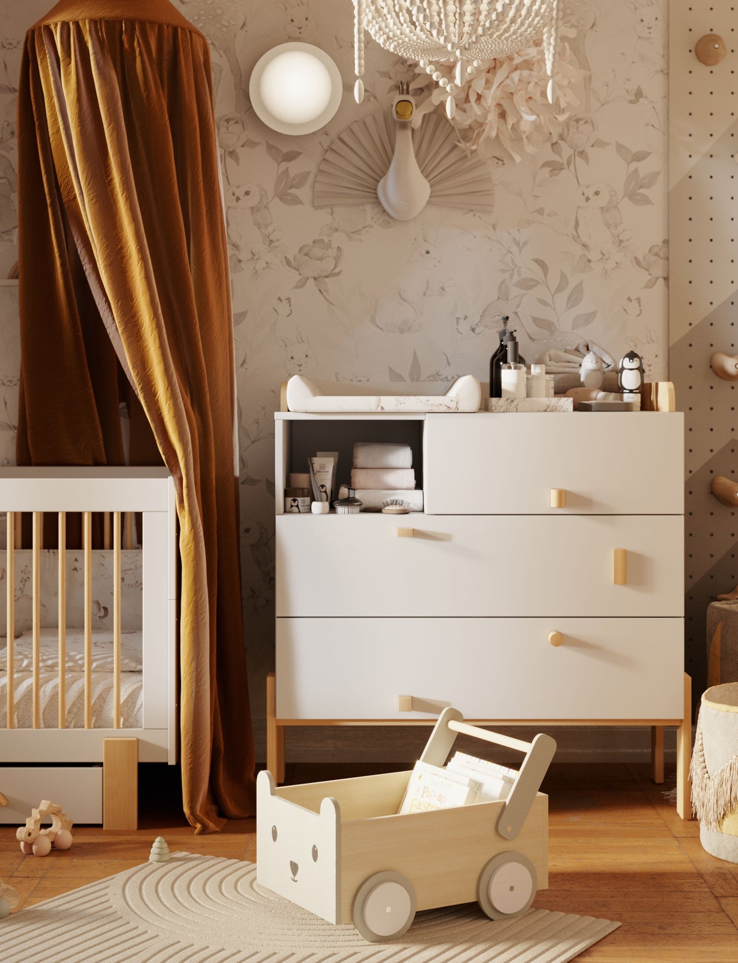 3 atvilktņu kumode ARTY 51/100/85 cm melamīns - N1 Home