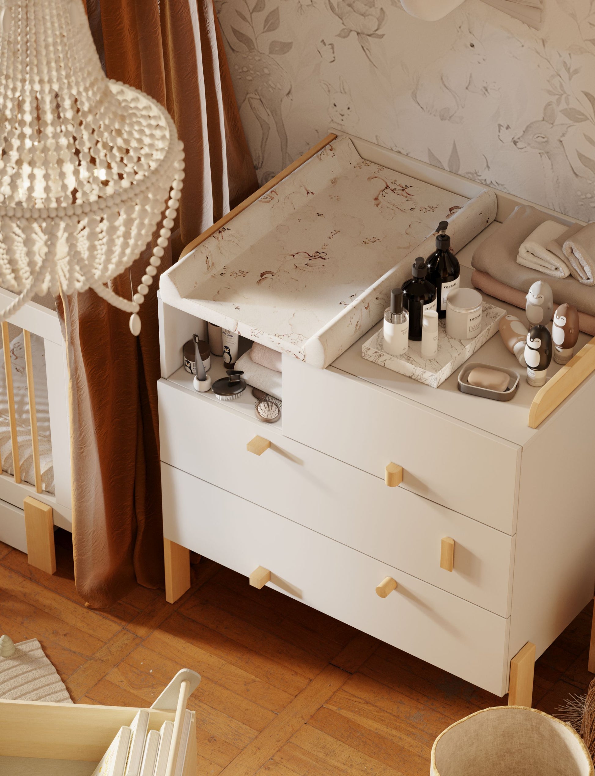 3 atvilktņu kumode ARTY 51/100/85 cm melamīns - N1 Home