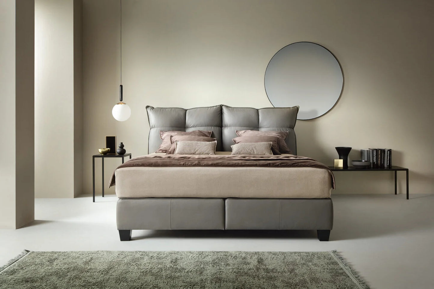 Gulta Cadi adā 140/160/180 x 200 cm pelēks - N1 Home