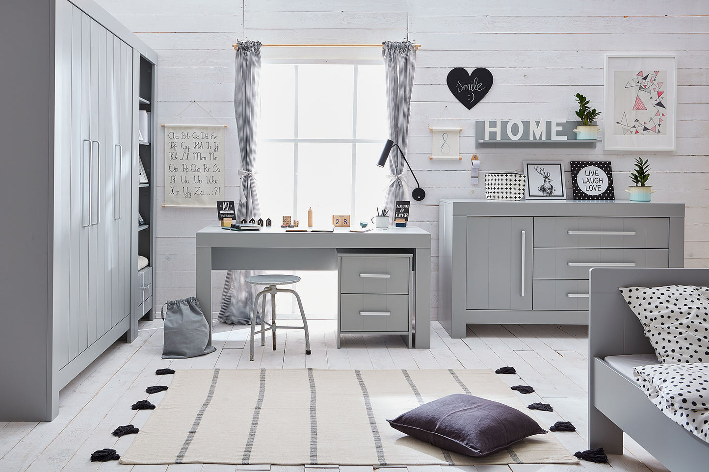 Plaukts CAMU 17/90/21 cm pelēks - N1 Home