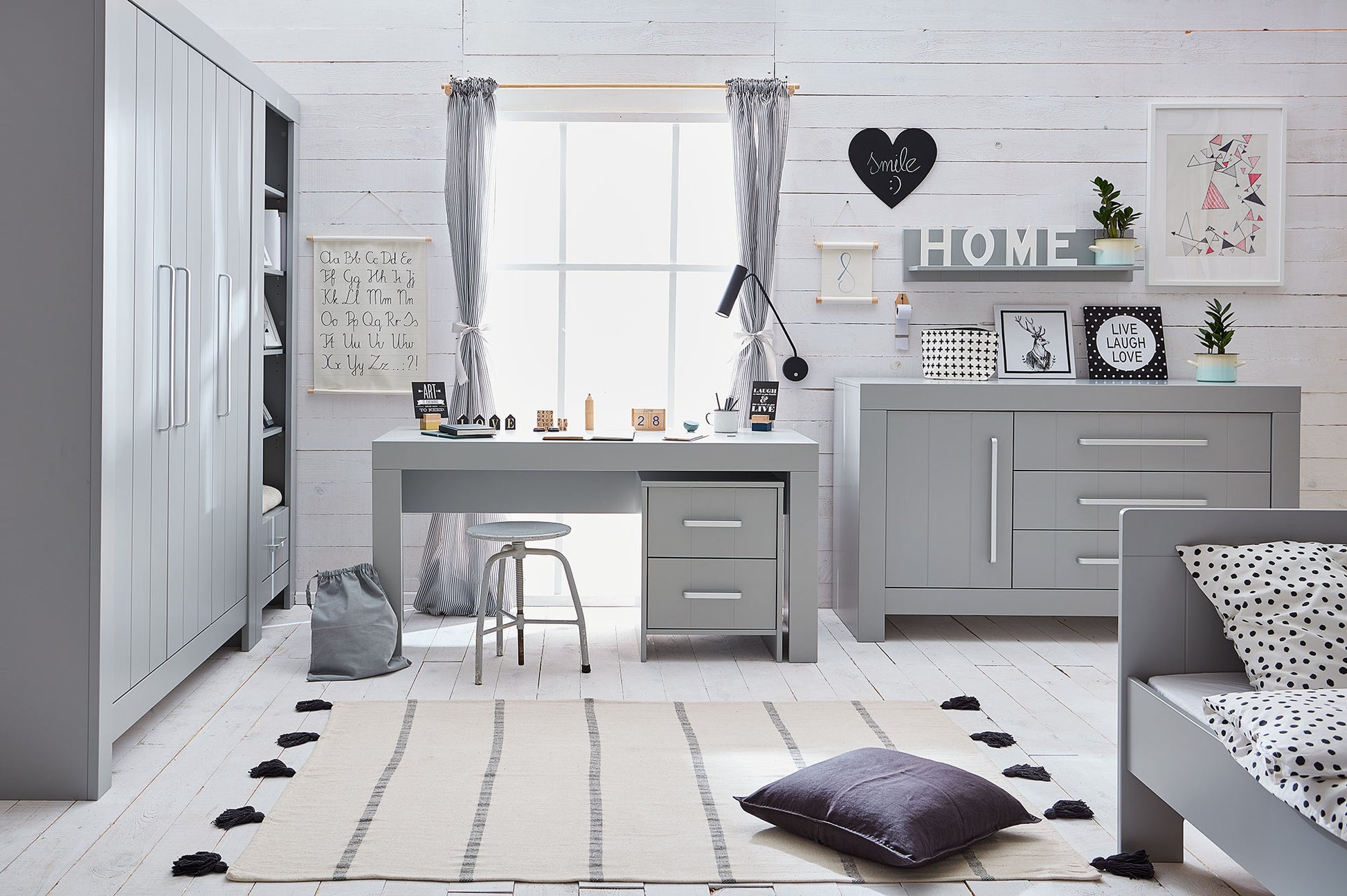 Plaukts CAMU 17/90/21 cm pelēks - N1 Home