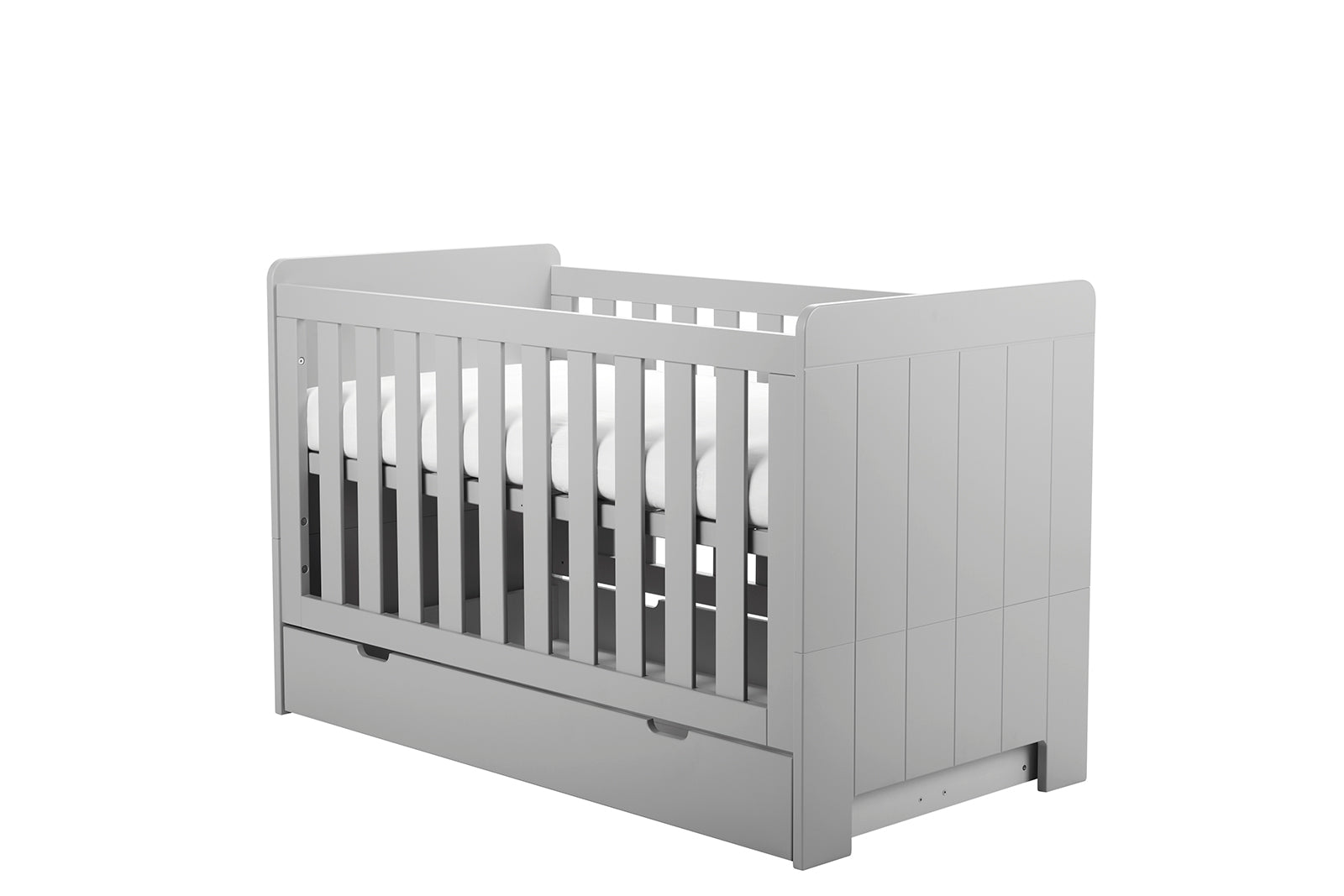 Gultas atvilktne CAMU 120x60 cm balts, pelēks - N1 Home