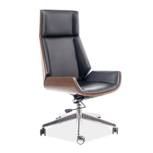 GROZĀMIE KRĒSLI MARYLAND MELNĀ EKO ĀDA - N1 Home