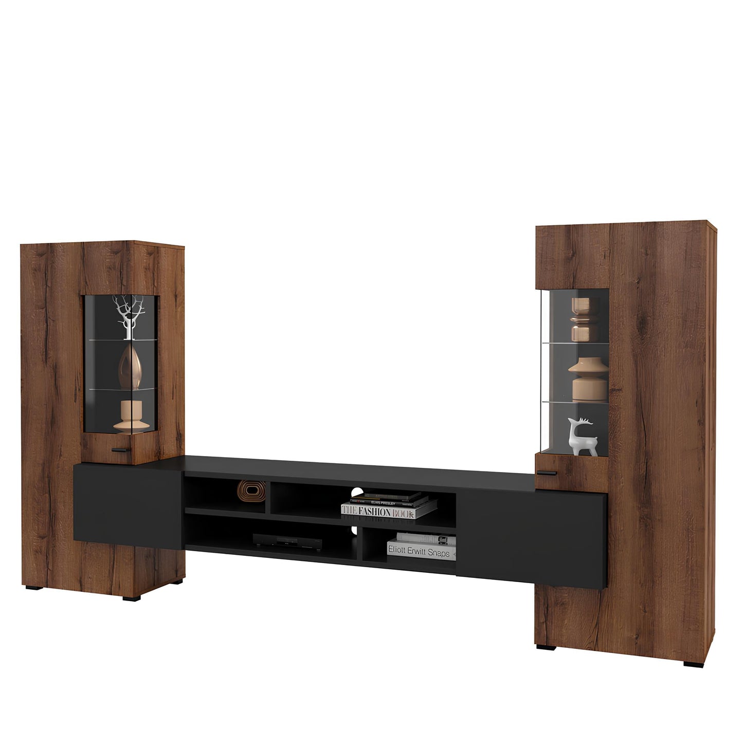 Sienas bloks Cobas 270/143/45cm Monasteri ozols/melns oniks