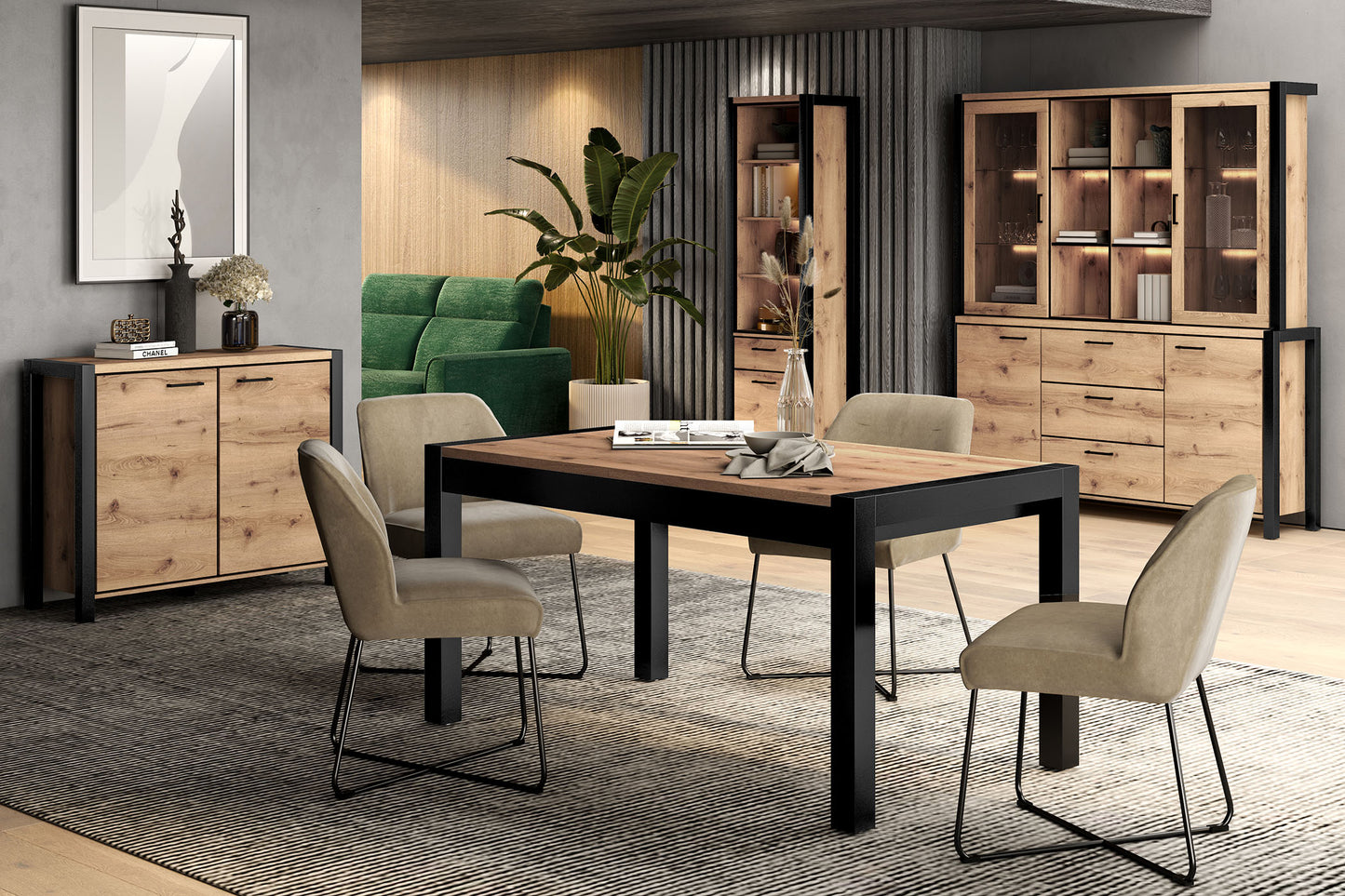 Galds Aktava 160-240/90/79 cm Taurus ozols