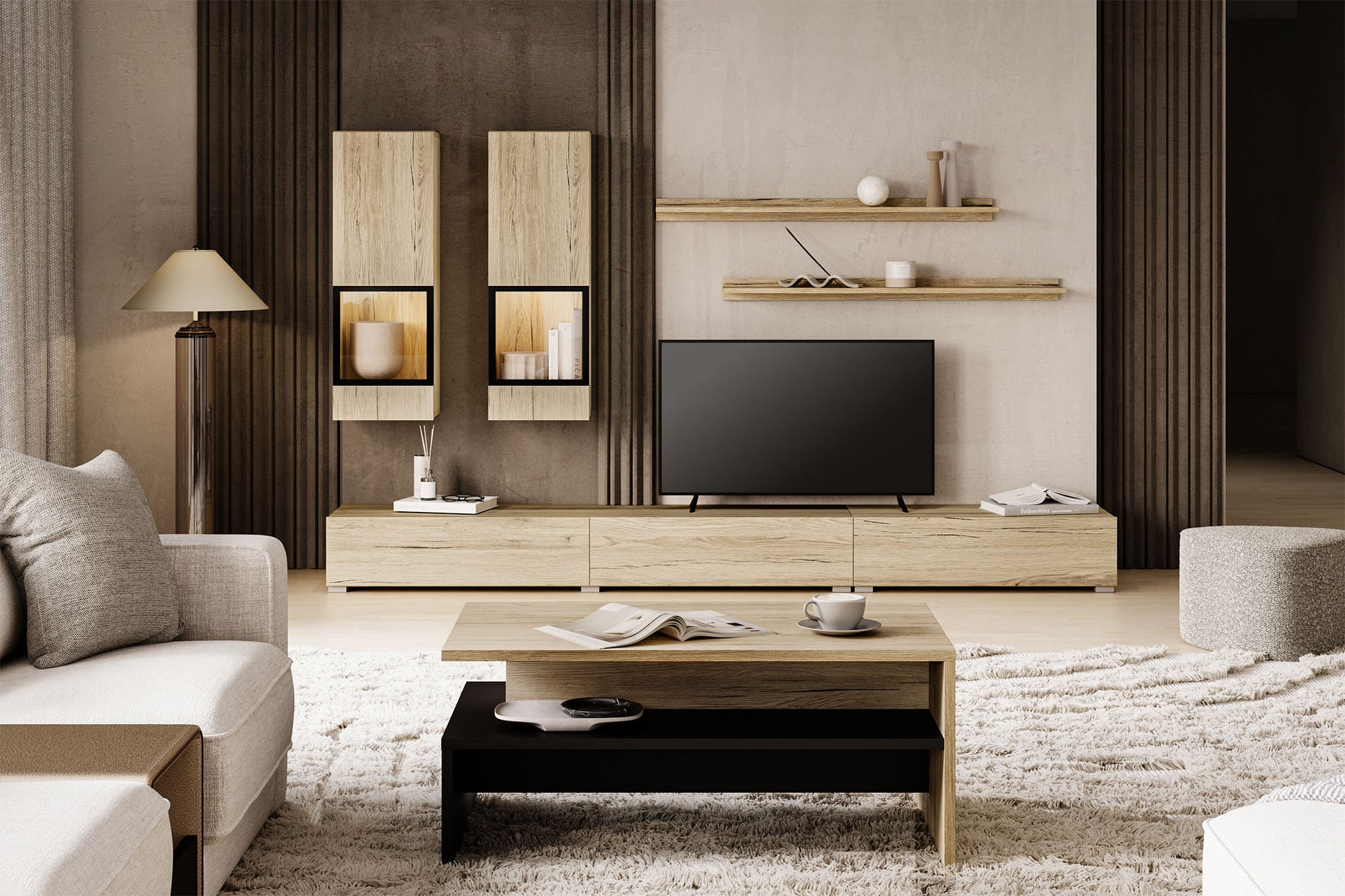 Kafijas galds Barots 100/60/45 cm San Remo ozols - N1 Home