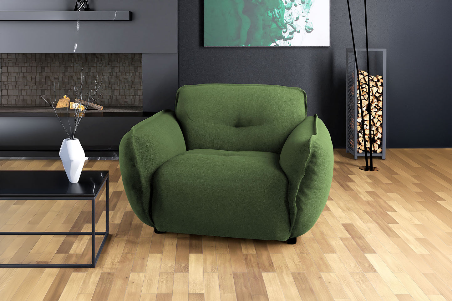 Krēsls Flafi 133/87/120 cm tumši zaļs