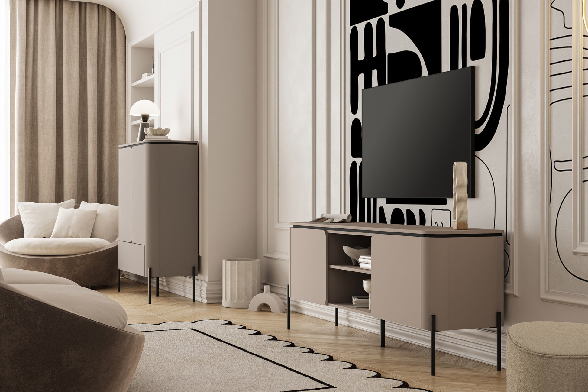 Vitrīnas skapis Beltas 98/160/40 cm congo - N1 Home