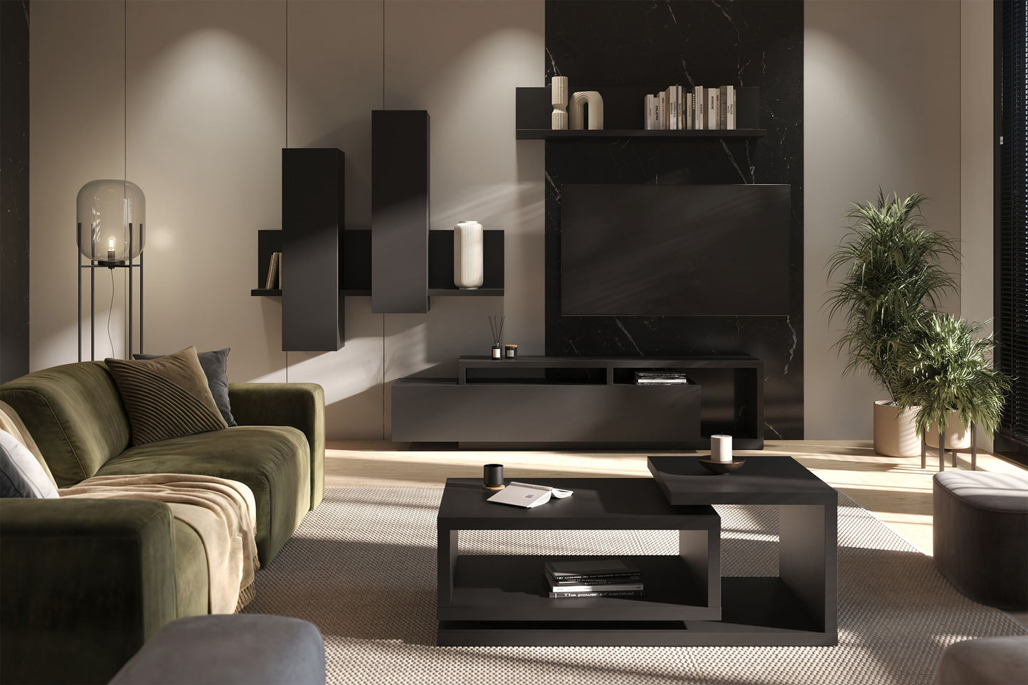 TV skapis Botas 219/45/52 cm ābele/egle - N1 Home