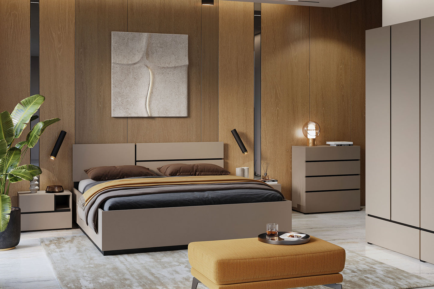 Kumode Krosit kolekcija 80/85/40 cm congo/melns - N1 Home