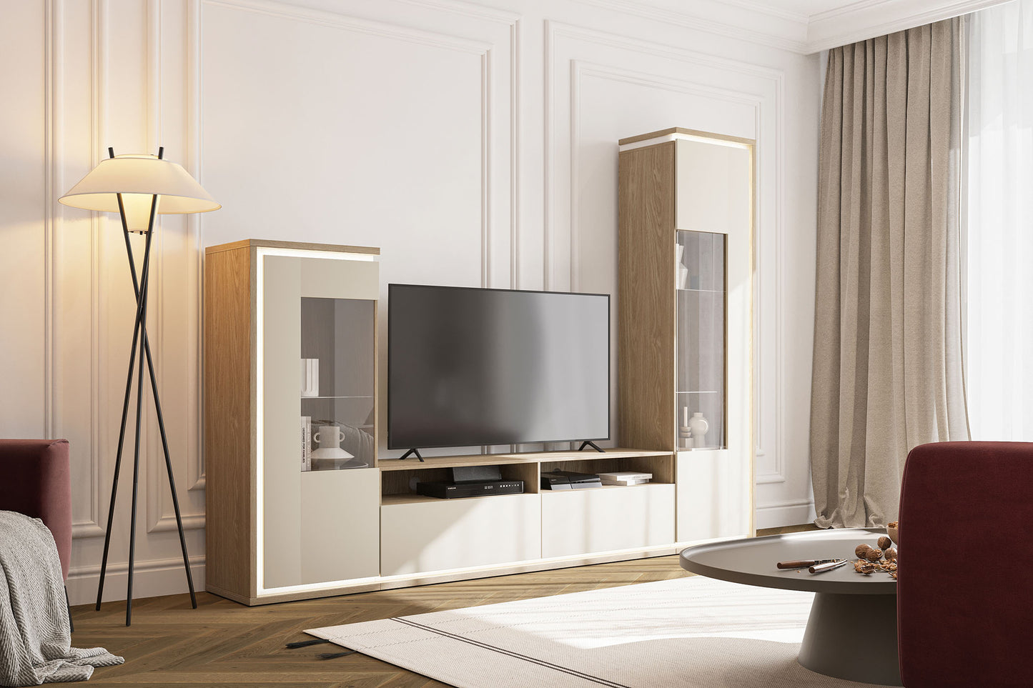 Skapis Dors 55/201/41 cm eļļos ozols/kašmirs