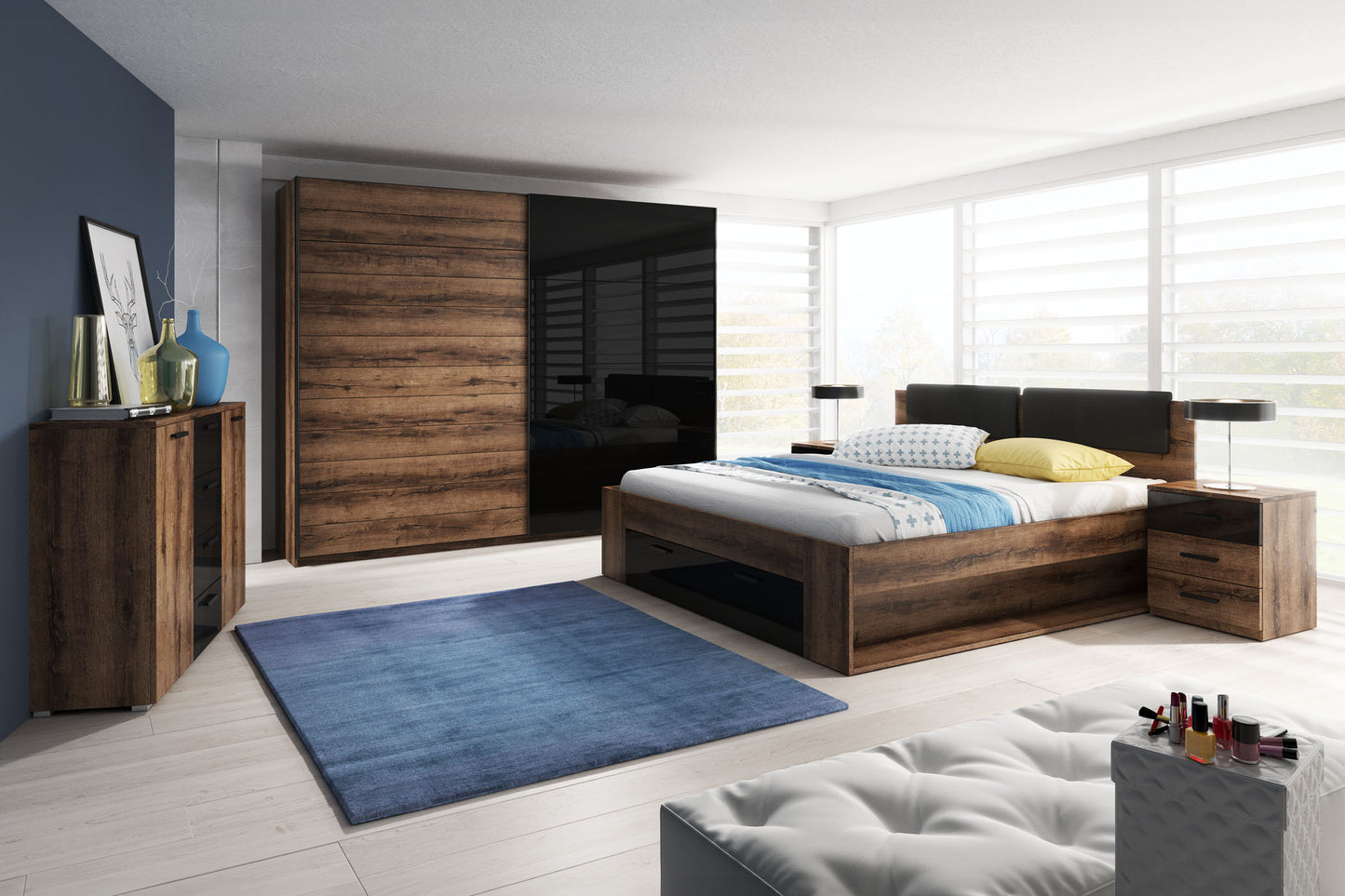 Skapis Galateja 200; 221; 270/61/210 cm Monasteri ozols - N1 Home