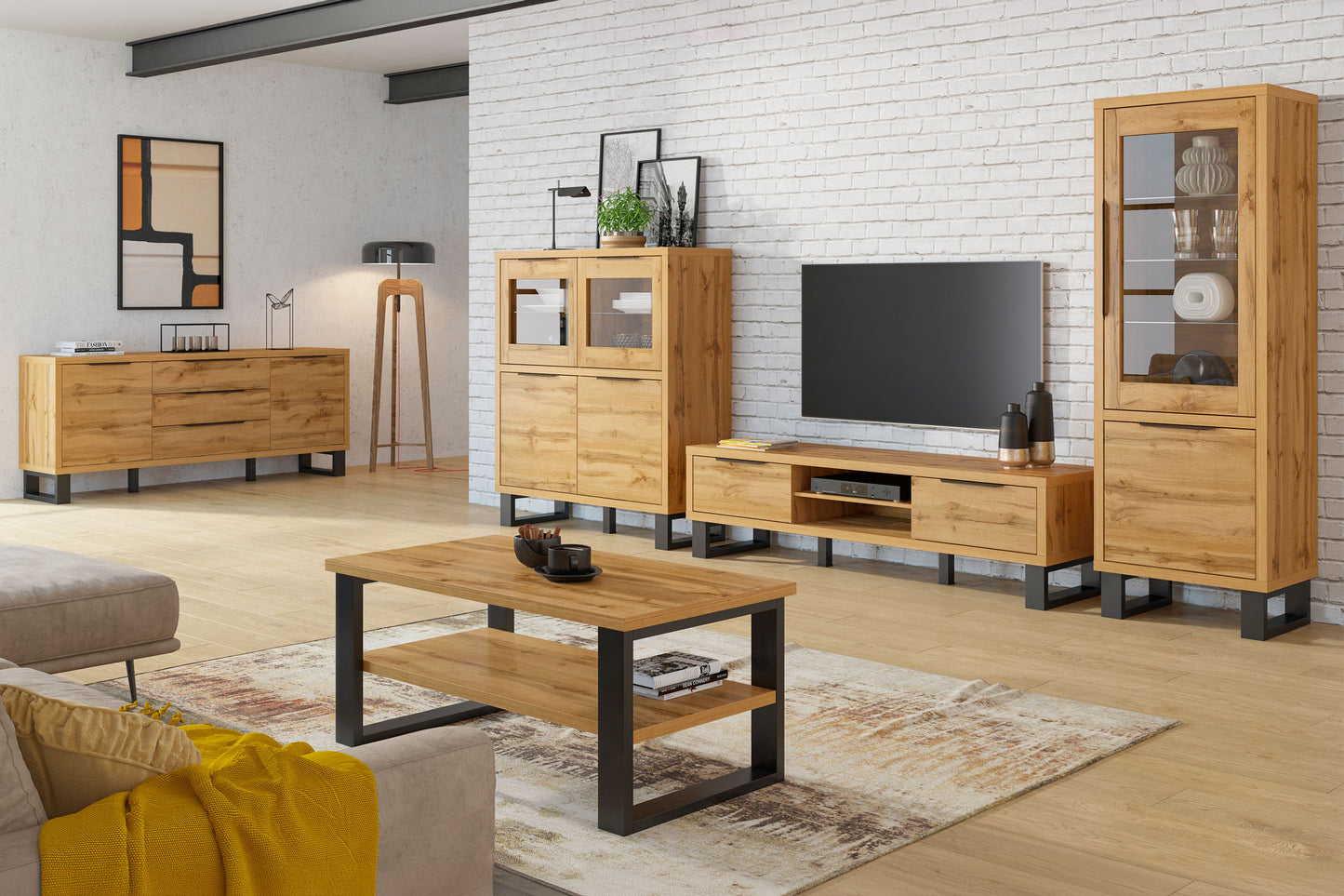 Kafijas galds Hallis 110/60/50 cm Votan ozols - N1 Home