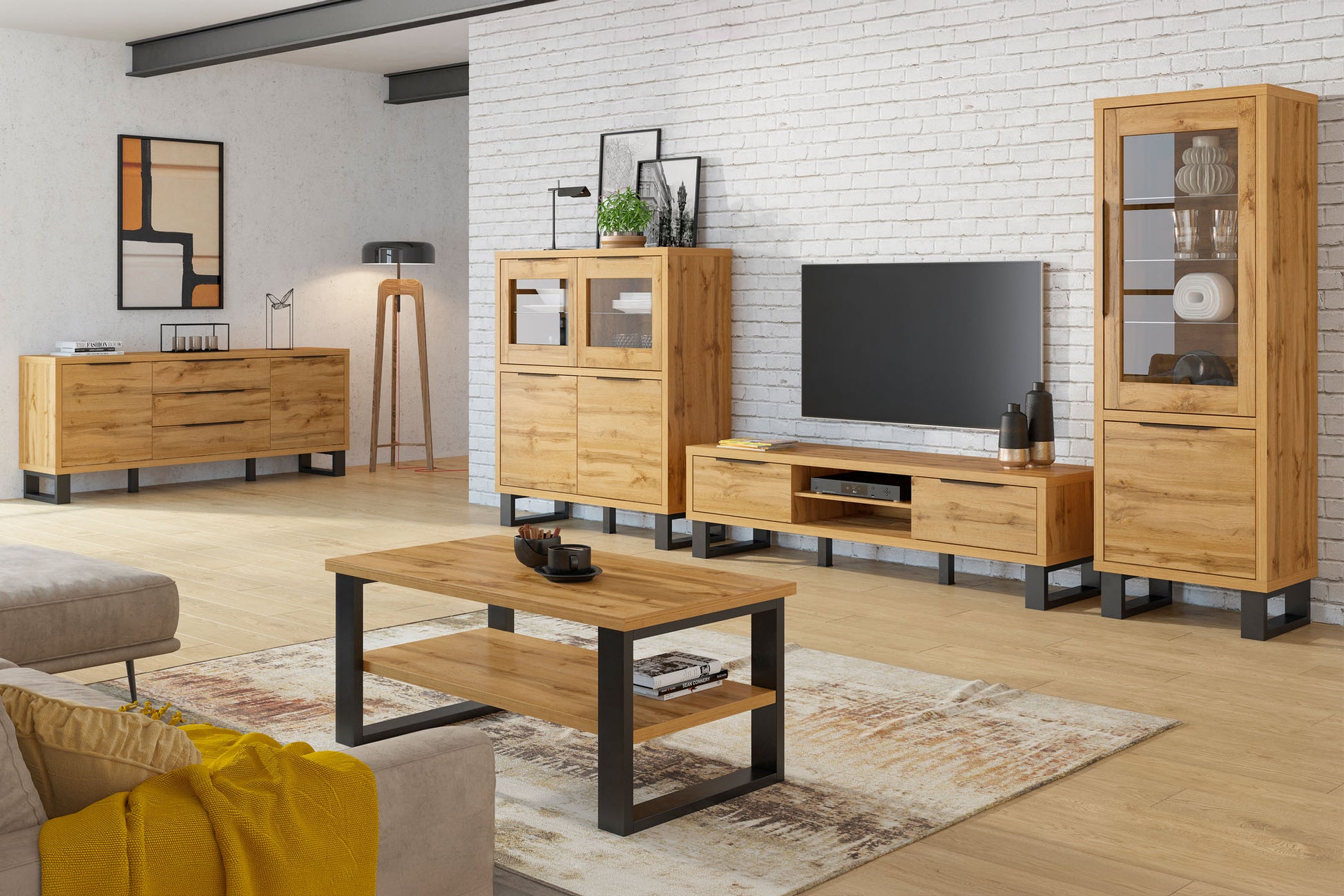 Kafijas galds Hallis 110/60/50 cm Votan ozols - N1 Home