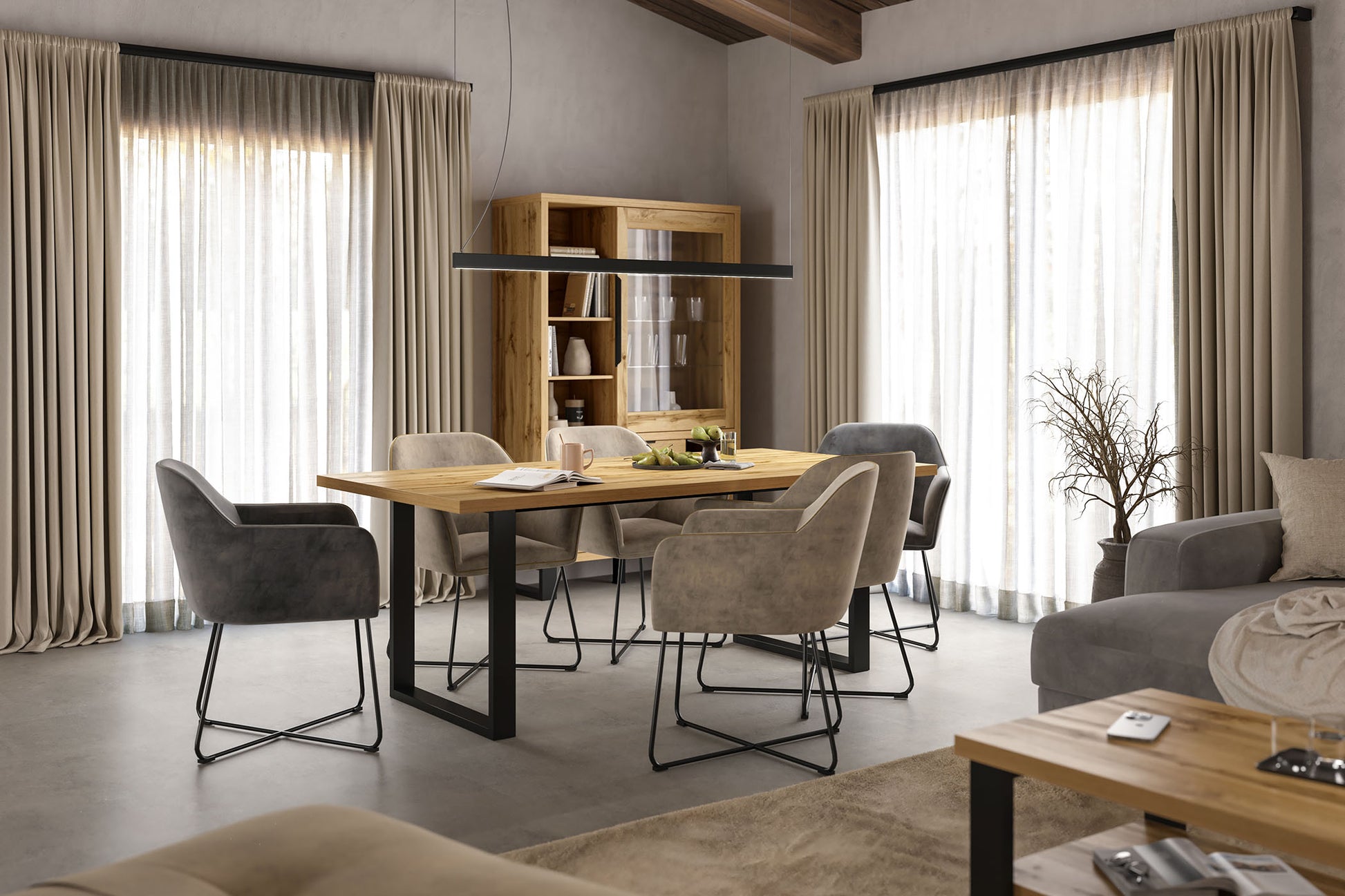 Kumode Hallis 201/83/45 cm Votan ozols - N1 Home